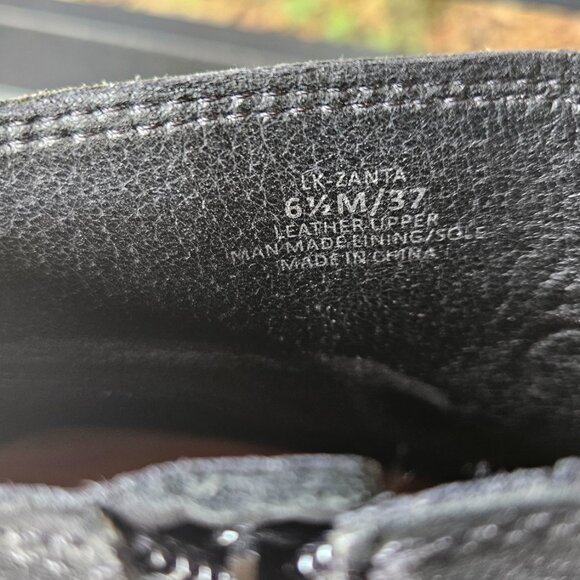 Lucky Brand Black Suede Wedge Booties SZ 6.5 - Picture 6 of 8